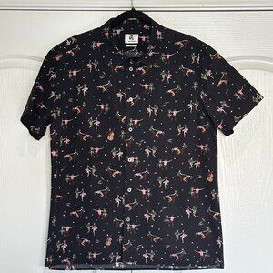 Paul Smith Casual Fit Retro Swing Dancing Figures Print Shirt Men’s Large